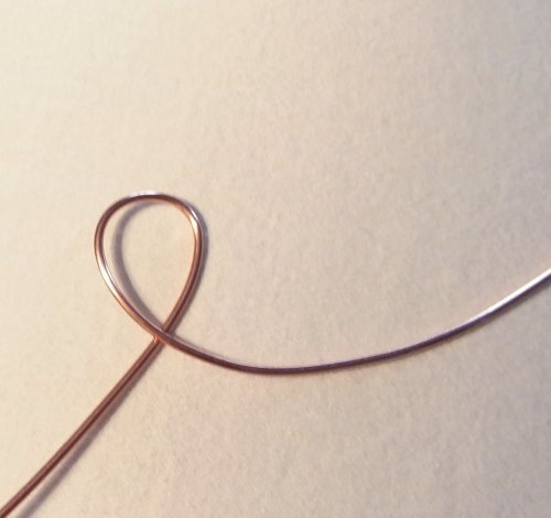 Linda Gale's Echo 8 Link - , Contemporary Wire Jewelry, Lashing, Wire Lashing, Loops, Wire Loop, Wrapped Wire Loop, gently forming it into a curve